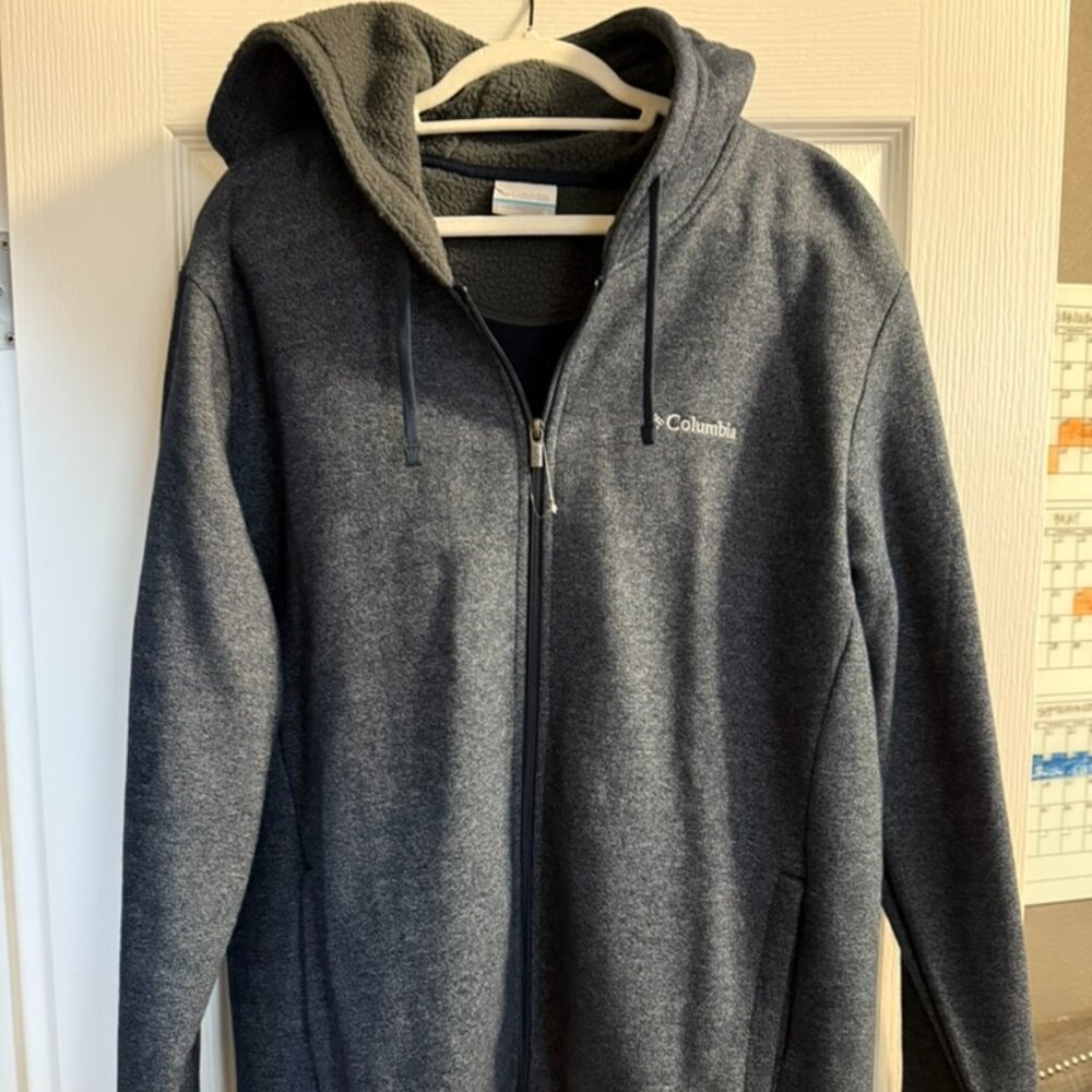 Columbia Men’s Hart Mountain Full-Zip Hoodie - Navy Heather, Size XL